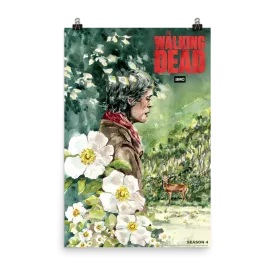 11 Weeks of TWD – Season 4 by Christine Norrie Premium Satin Poster