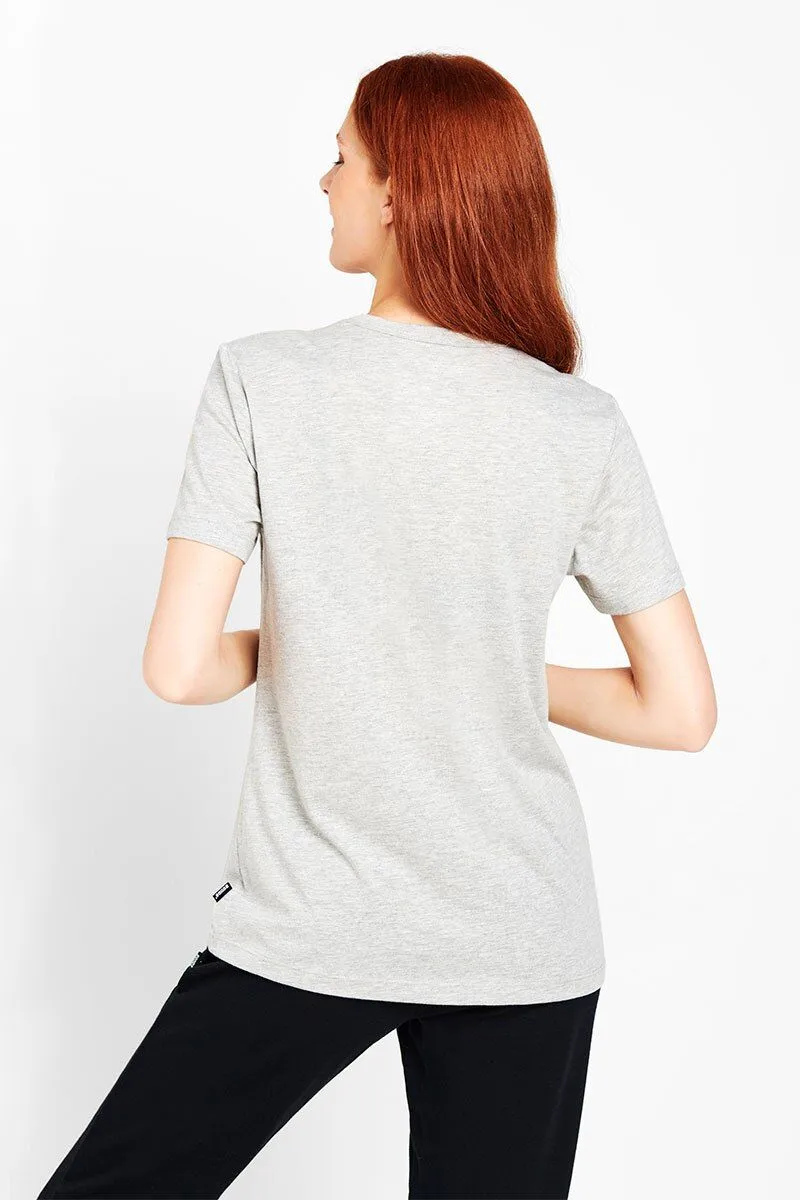 2 x Bonds Womens Core Crew Tee Cotton T-Shirt Grey Marle