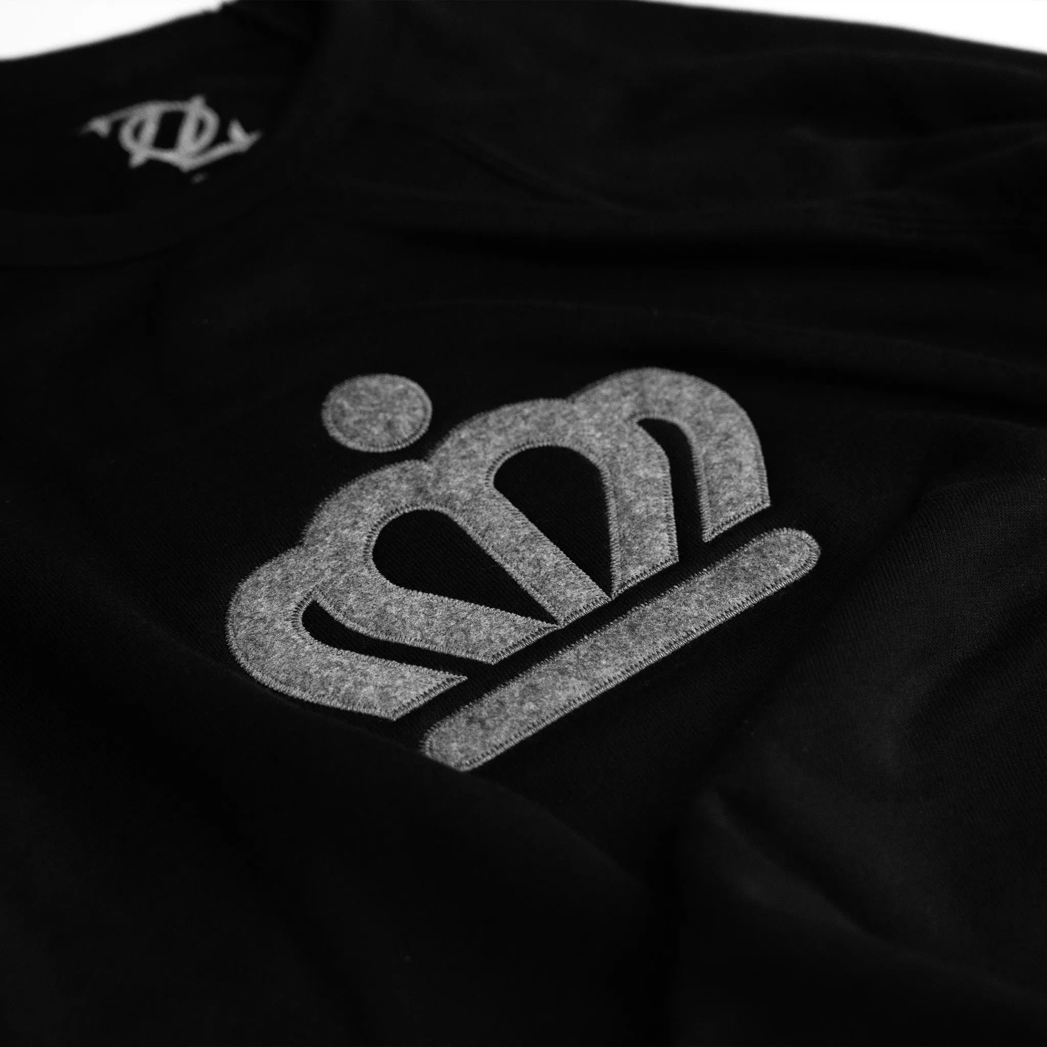 704 Shop x City of Charlotte Official Crown Applique Crew Neck Sweatshirt - Black/Smoke (Unisex)