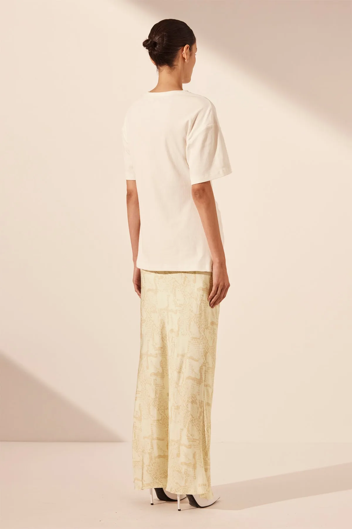 ABY TWIST T SHIRT - RICE
