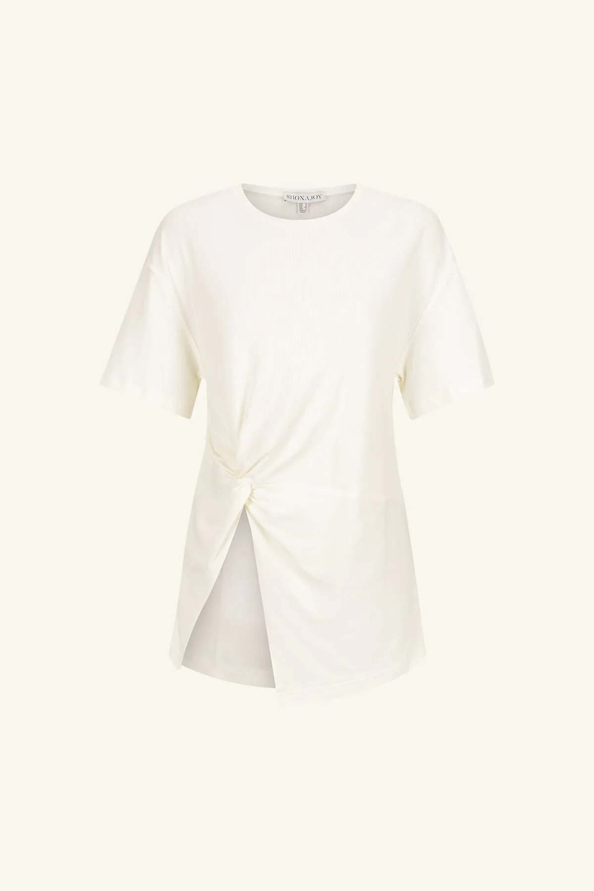 ABY TWIST T SHIRT - RICE