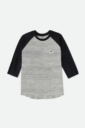 Alton S/S Raglan Knit - Heather Grey/Black