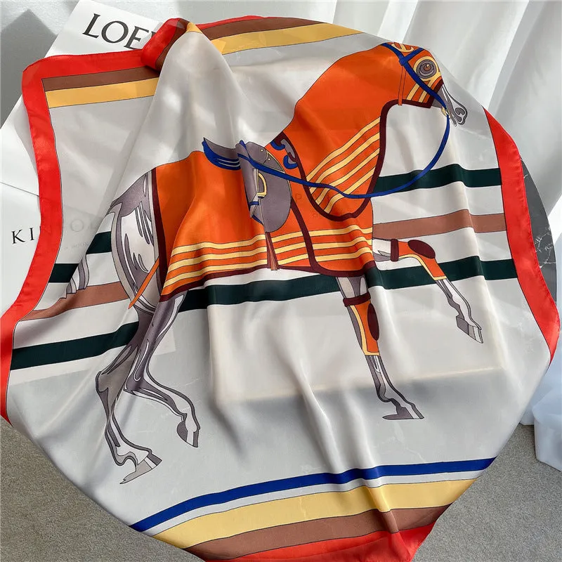 AWST Int'l Classic Equestrian Silky Scarf