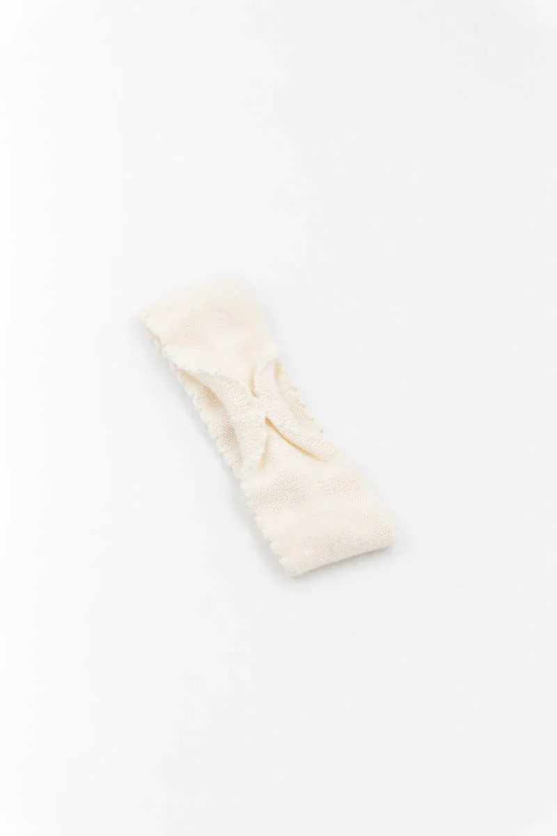 Bamboom Fascetta per capelli linea Knitted Bianco 31