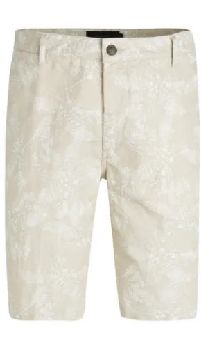 Bermuda Masculina Linen Blend Folhagem VR Collezioni