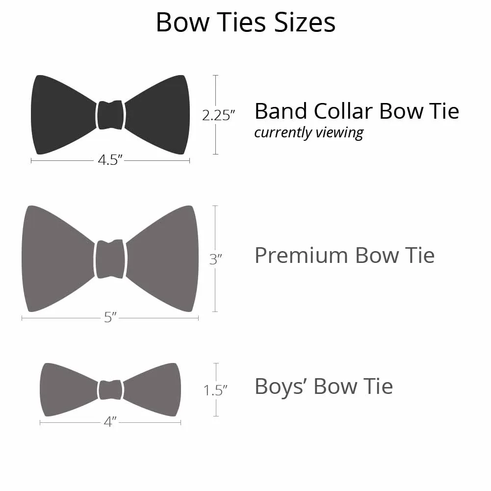 Black Band Collar Bow Tie