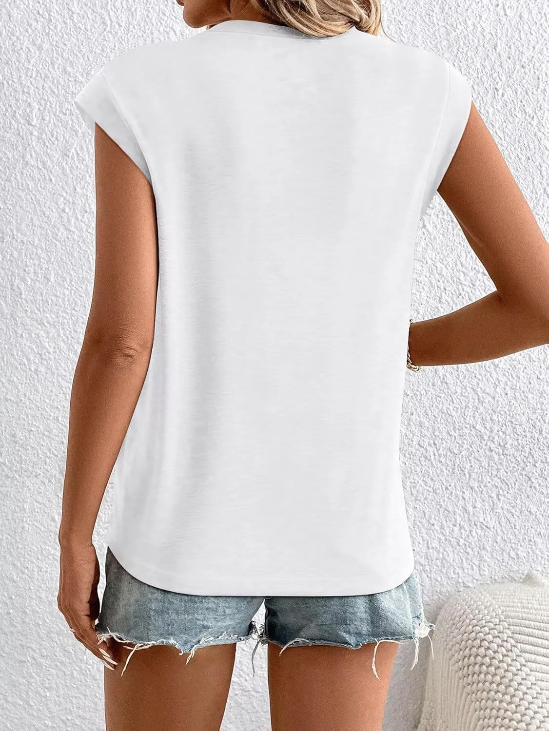 Bliwov 2 Pack Womens Tops Cap Sleeve T Shirts Summer Spring Basic Trendy Casual Outfits Beach Vacation Fashion Dressy Clothes