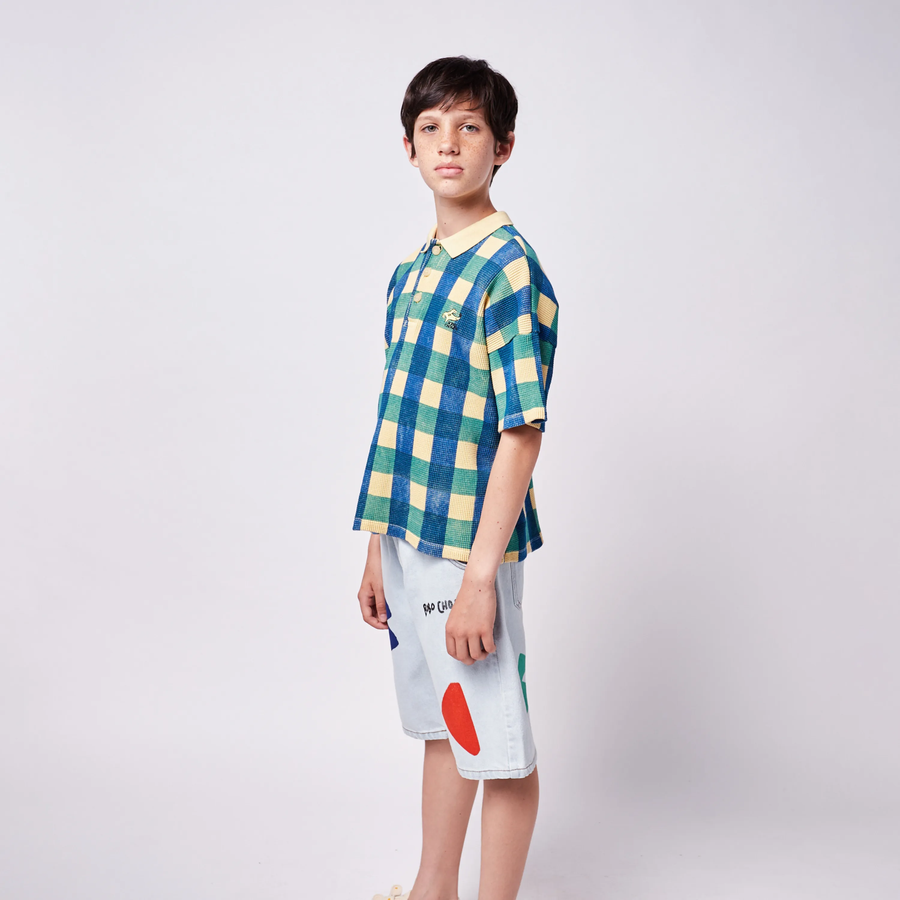 Bobo Choses B.C colors denim bermuda shorts
