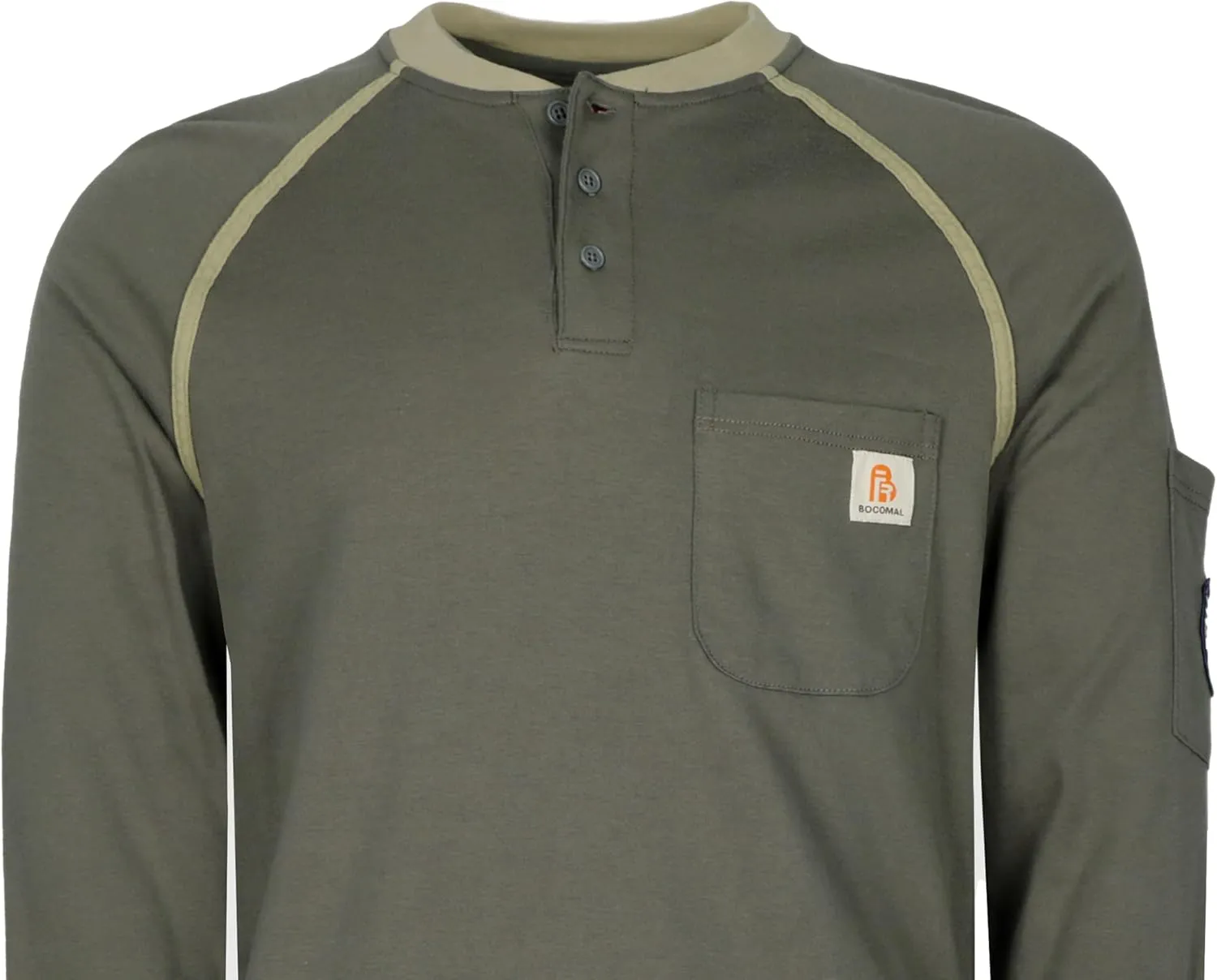BOCOMAL FR Shirts 5.5oz Light Weight Henley and Short Sleeve Flame Resistant/Fire Retardant Clothing Shirt