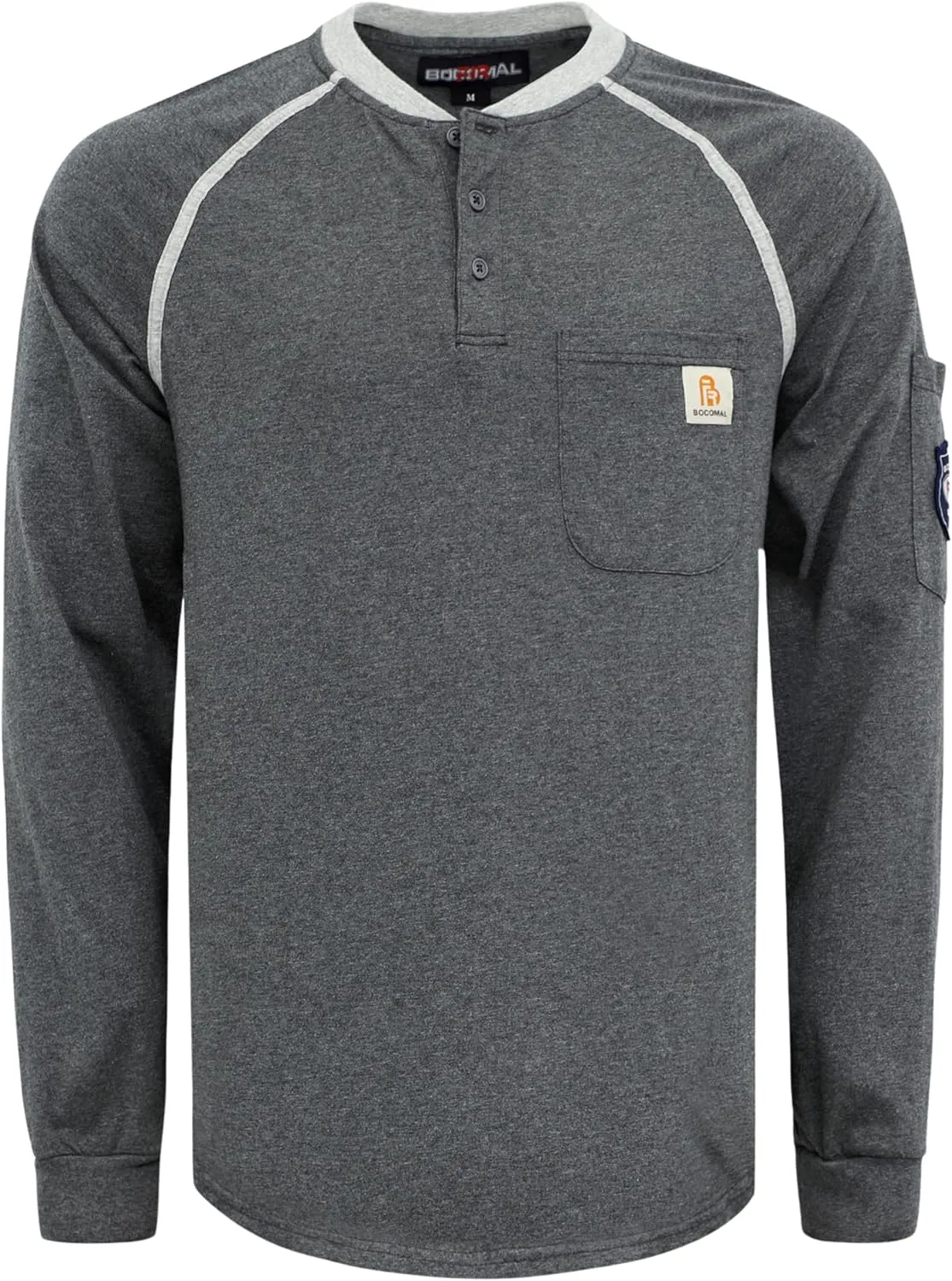 BOCOMAL FR Shirts 5.5oz Light Weight Henley and Short Sleeve Flame Resistant/Fire Retardant Clothing Shirt