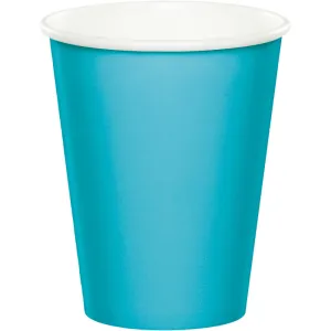 Bulk Bermuda Blue 9 oz Hot & Cold Paper Cups (240 per Case)