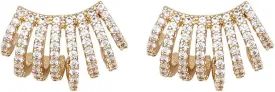 Claw Cuff Stud Earrings for Women, Zircon Needle Earrings for Women,Rhinestone Ear Wrap Cuff Piercing Claw Earrings,Dainty Ear Studs Earrings
