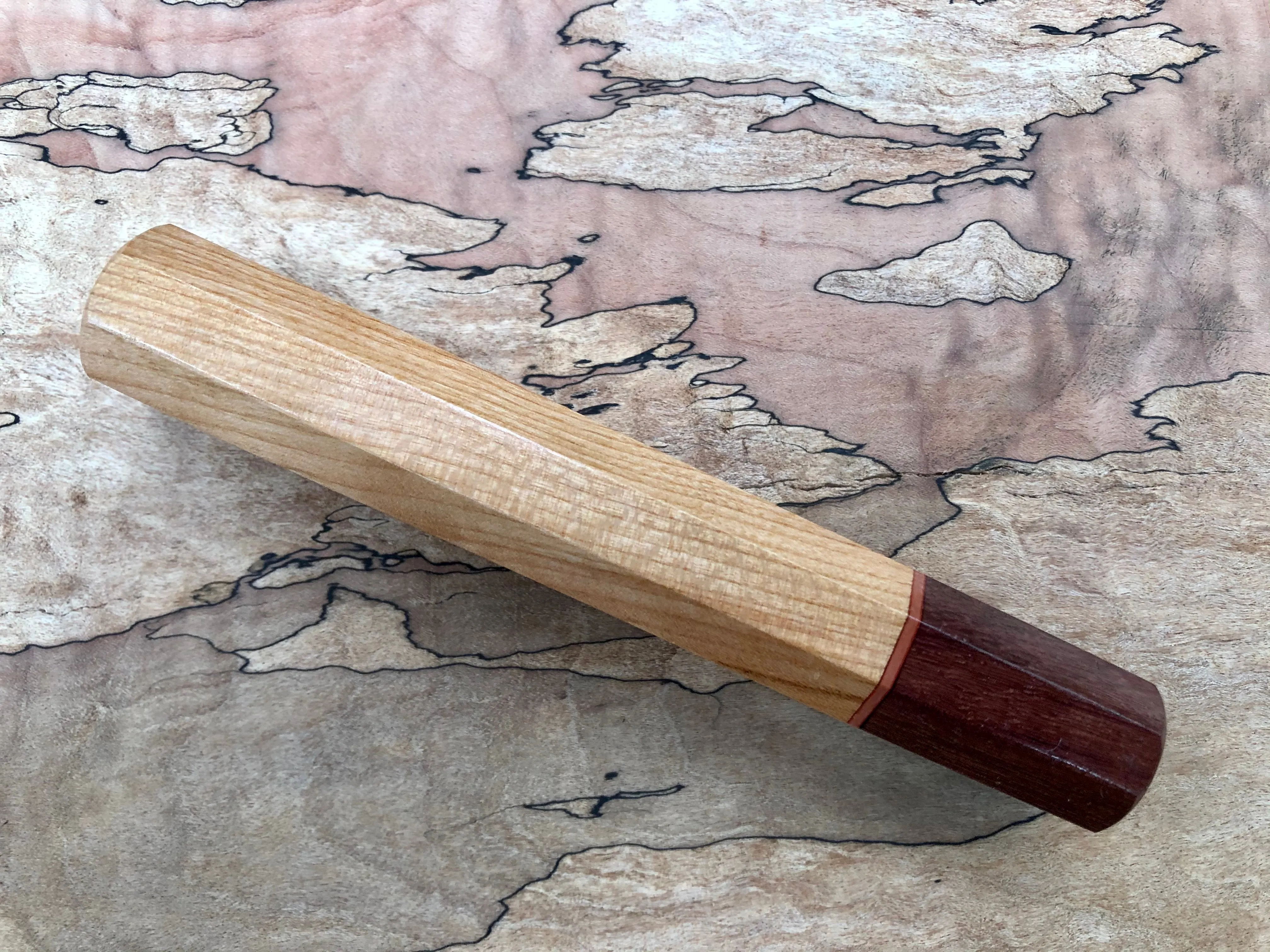 Custom Japanese Knife Handle - Cherry and rosewood