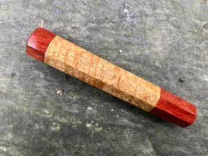 Custom Japanese Knife Handle - Curly mango and bloodwood