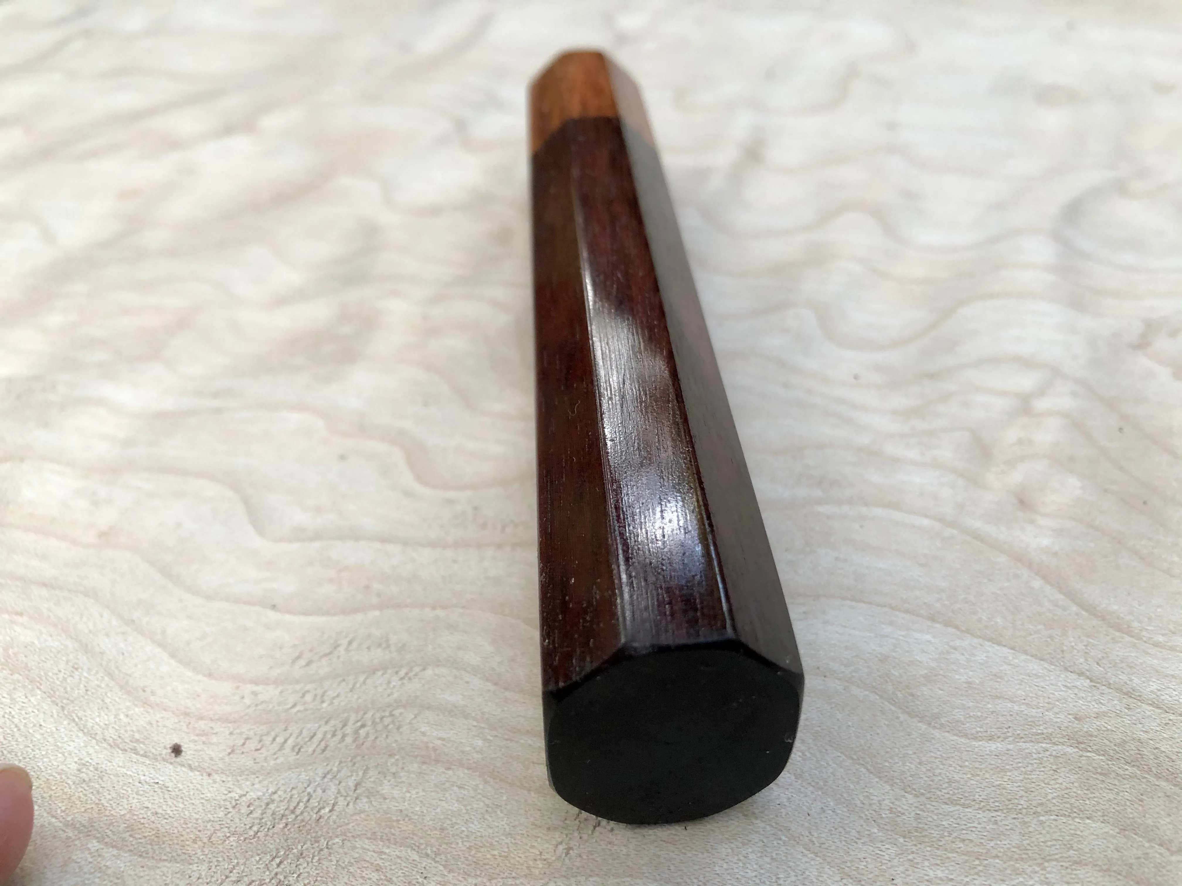 Custom Japanese Knife Handle (Wa Handle) -Brazilian Ebony and Yucatán Rosewood