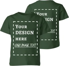 Custom T Shirts for Men Women Made in USA Personalized T-Shirts Design Your Photo/Text/Logo Customized Cotton Tee Front Back