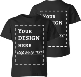 Custom T Shirts for Men Women Made in USA Personalized T-Shirts Design Your Photo/Text/Logo Customized Cotton Tee Front Back