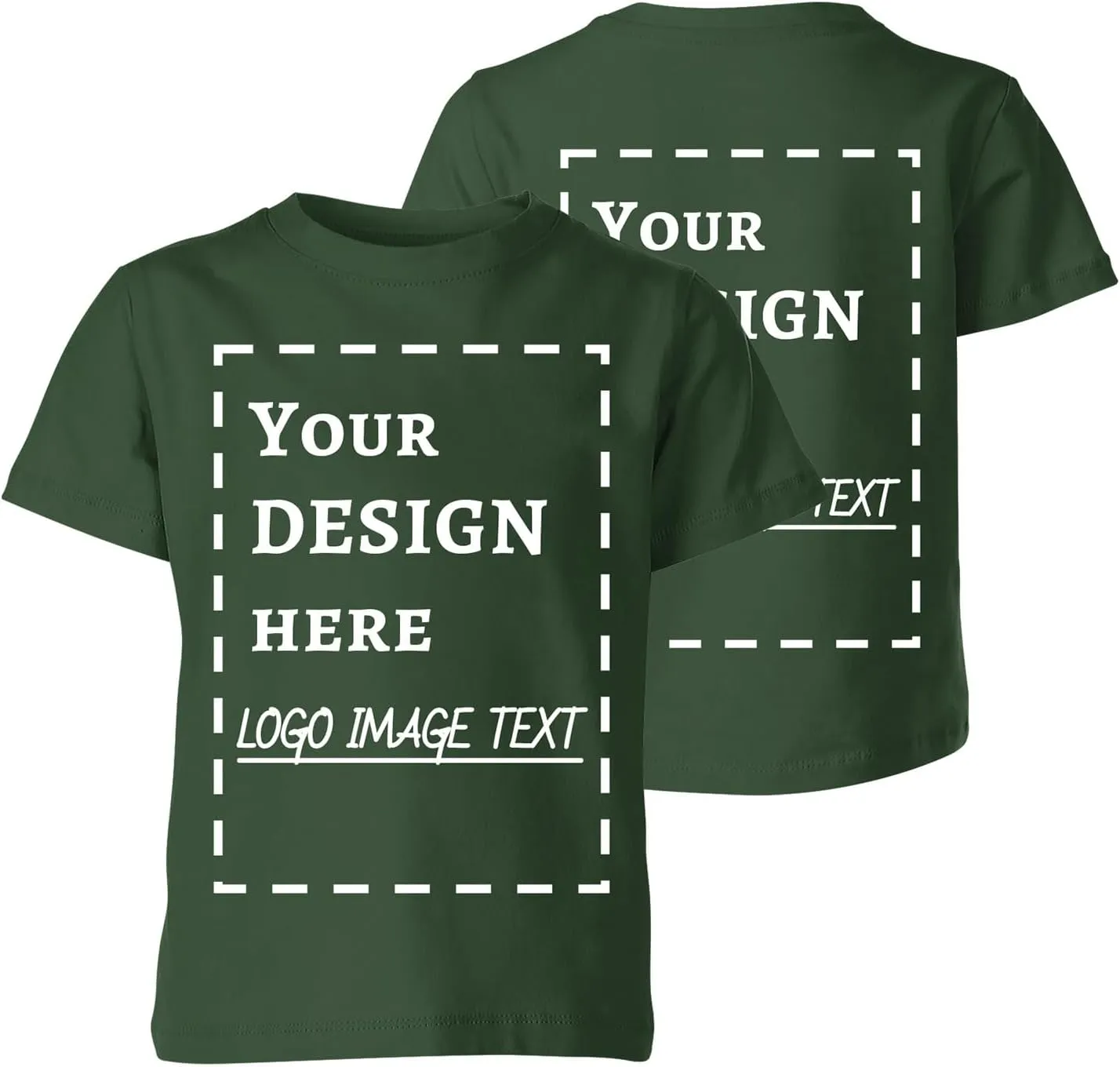 Custom T Shirts for Men Women Made in USA Personalized T-Shirts Design Your Photo/Text/Logo Customized Cotton Tee Front Back