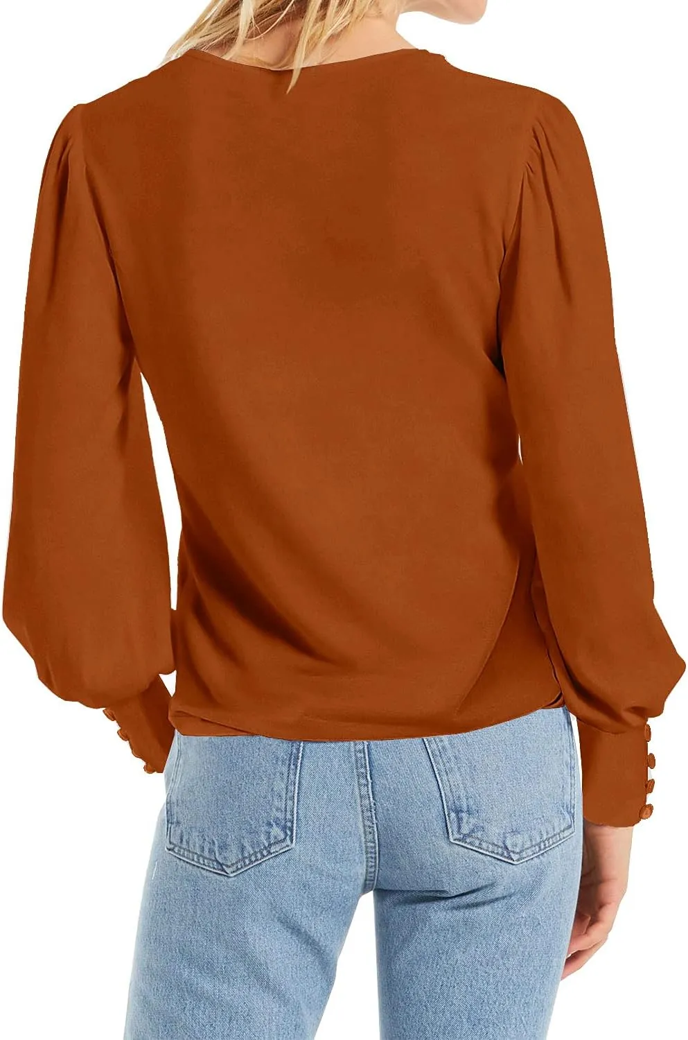 DOROSE Womens Tops Puff Sleeve Blouses Dressy Casual Work T Shirts
