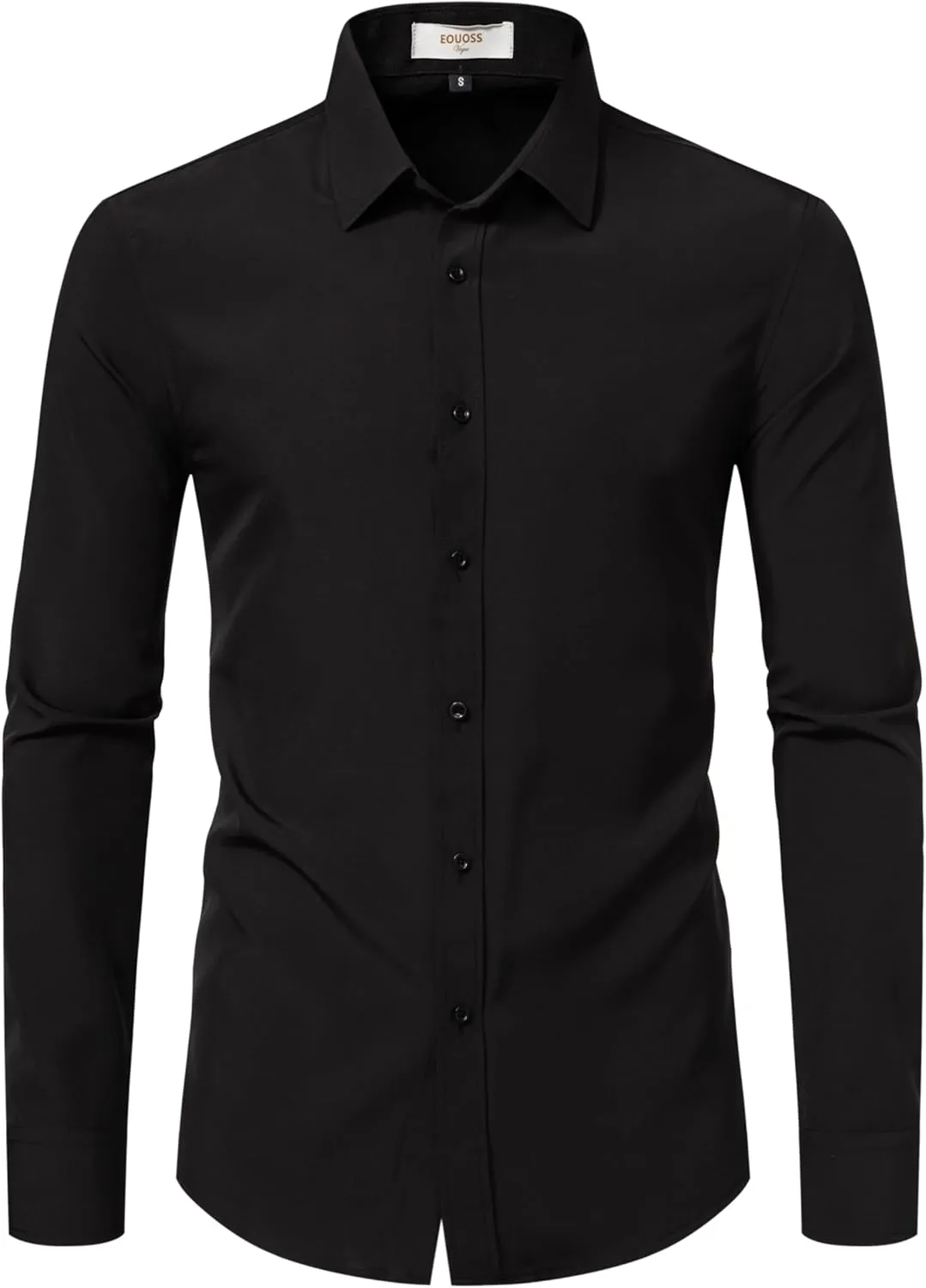 Dress Shirts for Men Stretch Slim Fit Long Sleeve Mens Dress Shirts Casual Business Muscle Fit Button Down Shirts