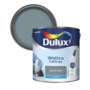 Dulux Matt Emulsion Paint For Walls And Ceilings - Denim Drift 2.5L