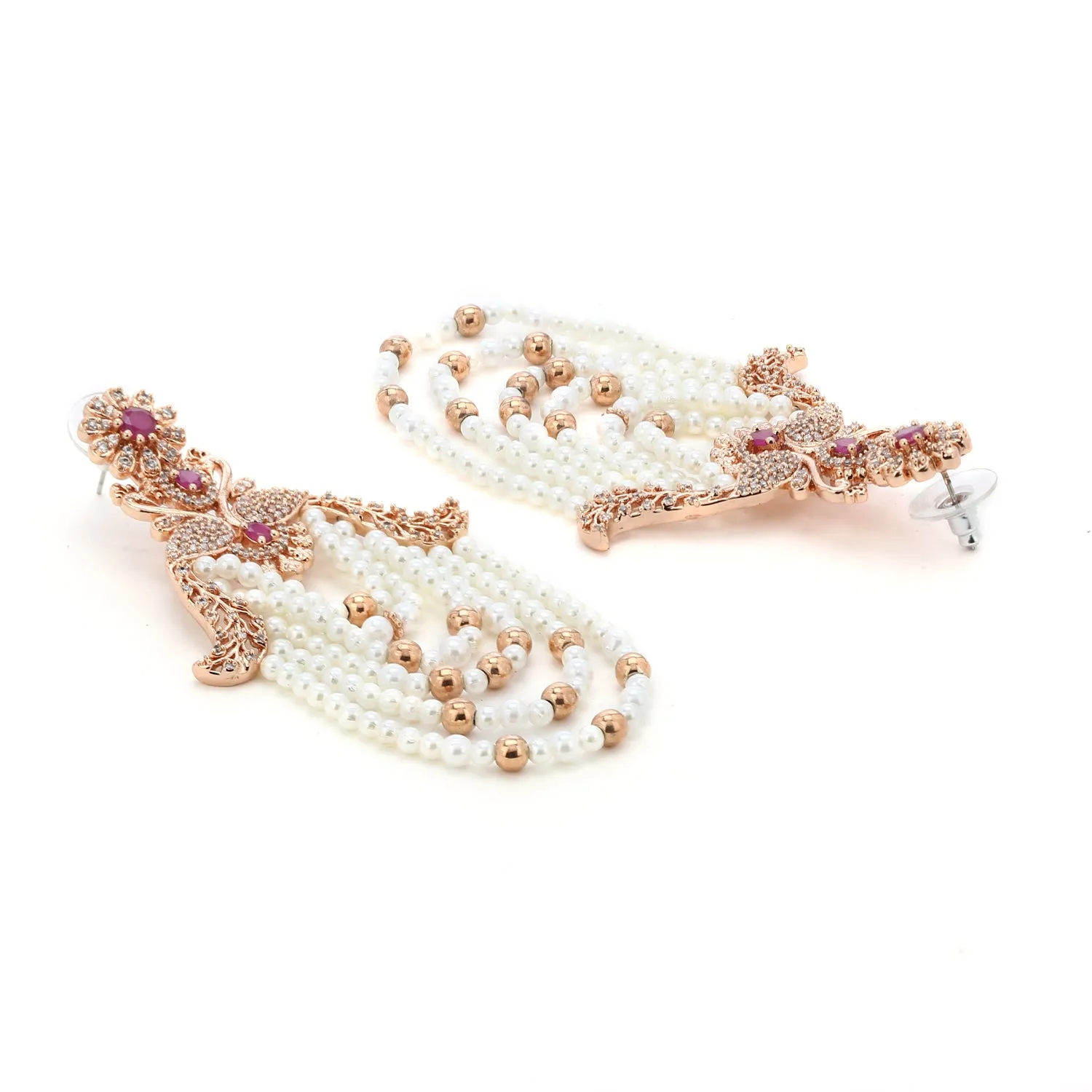 Estele - Rosegold Begum ChandBali Earrings