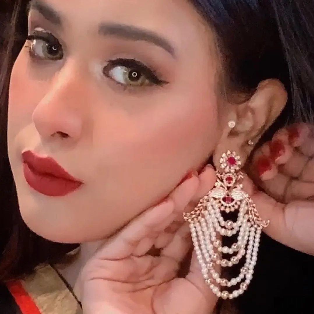 Estele - Rosegold Begum ChandBali Earrings