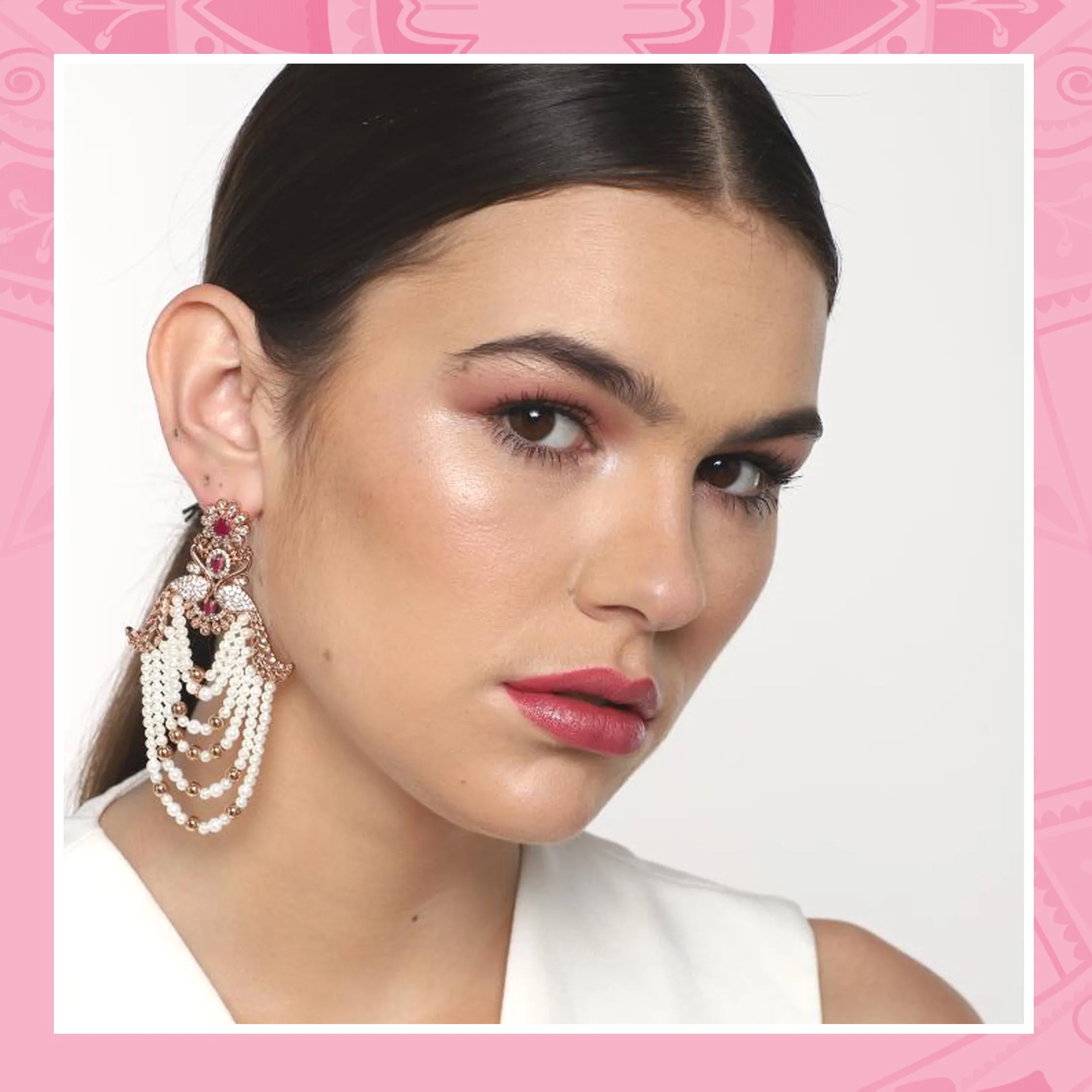 Estele - Rosegold Begum ChandBali Earrings