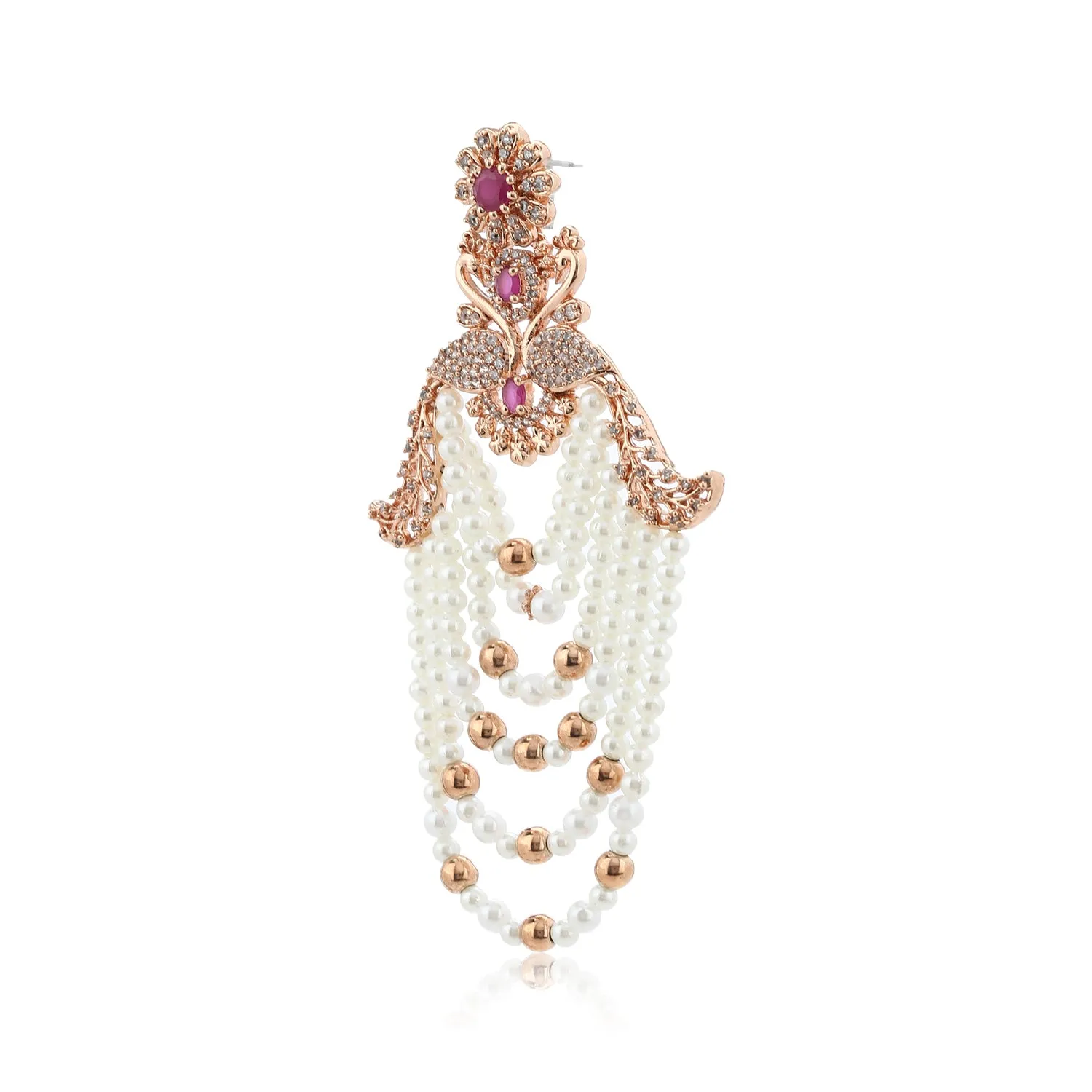 Estele - Rosegold Begum ChandBali Earrings