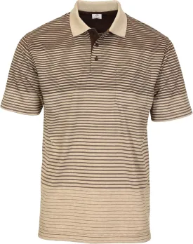 Gioberti Mens Multiple Stripe Polo Shirt with Pocket