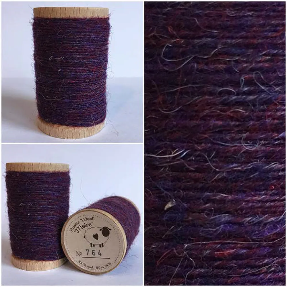 GRAPE JUICE Hand Dyed Fat EIGHTH Wool Fabric for Wool Applique and Rug Hooking
