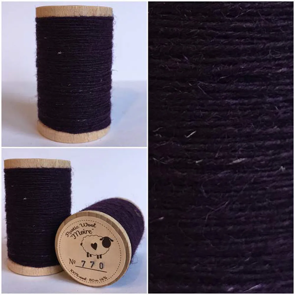 GRAPE JUICE Hand Dyed Fat EIGHTH Wool Fabric for Wool Applique and Rug Hooking