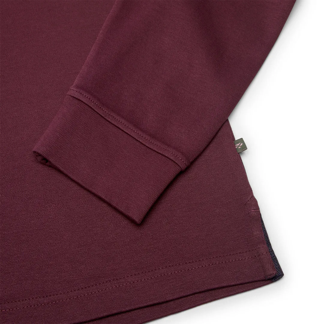 Heriot L/S Rugby Shirt - Merlot by Hoggs of Fife