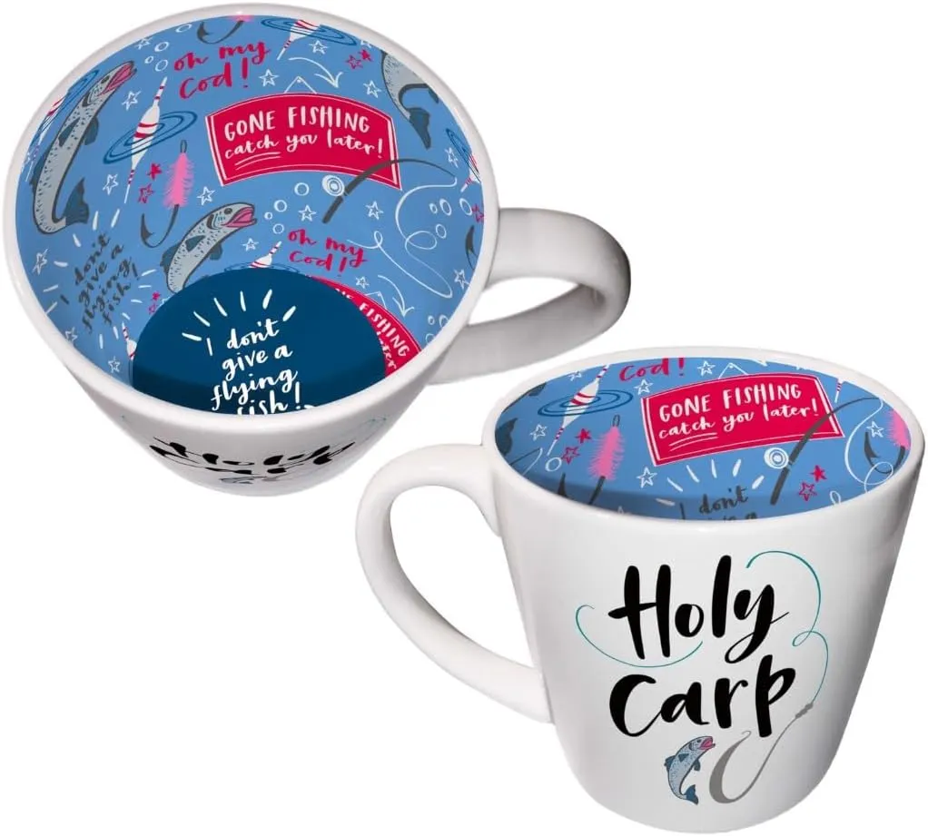 Holy Carp Fishing Themed Gift Mug