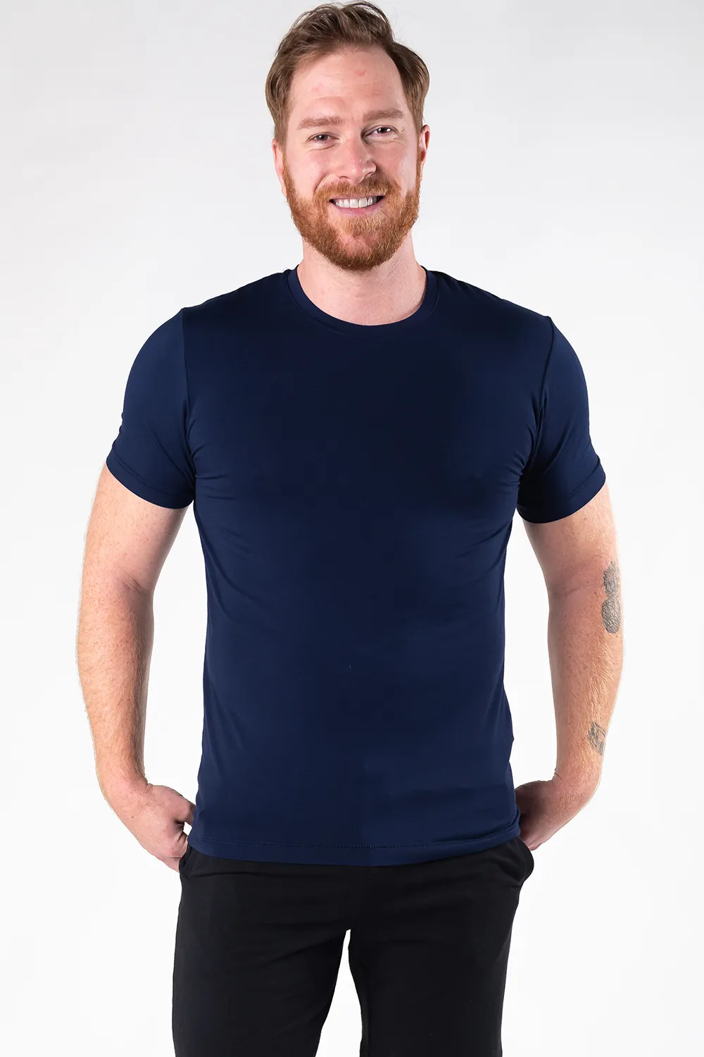 Lawrence Crew Neck Bamboo Tee - Ink