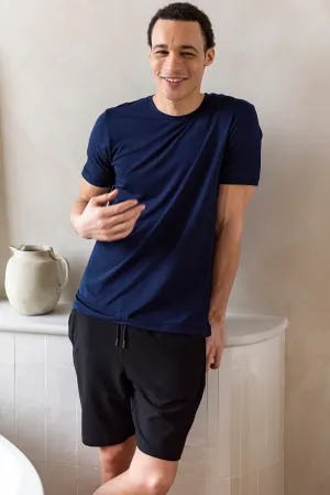 Lawrence Crew Neck Bamboo Tee - Ink