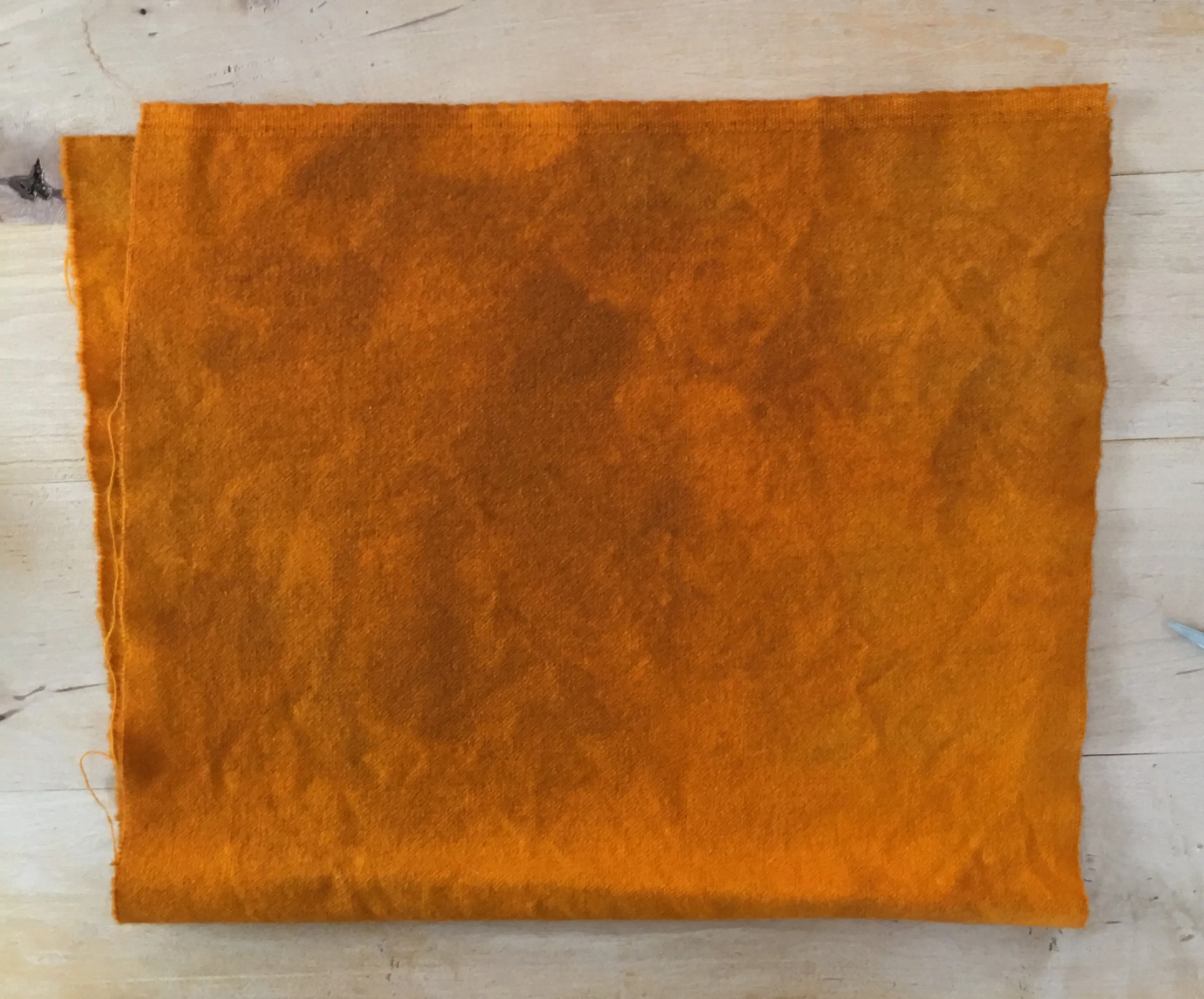MARMALADE Hand Dyed HALF YARD Wool Fabric for Wool Applique and Rug Hooking