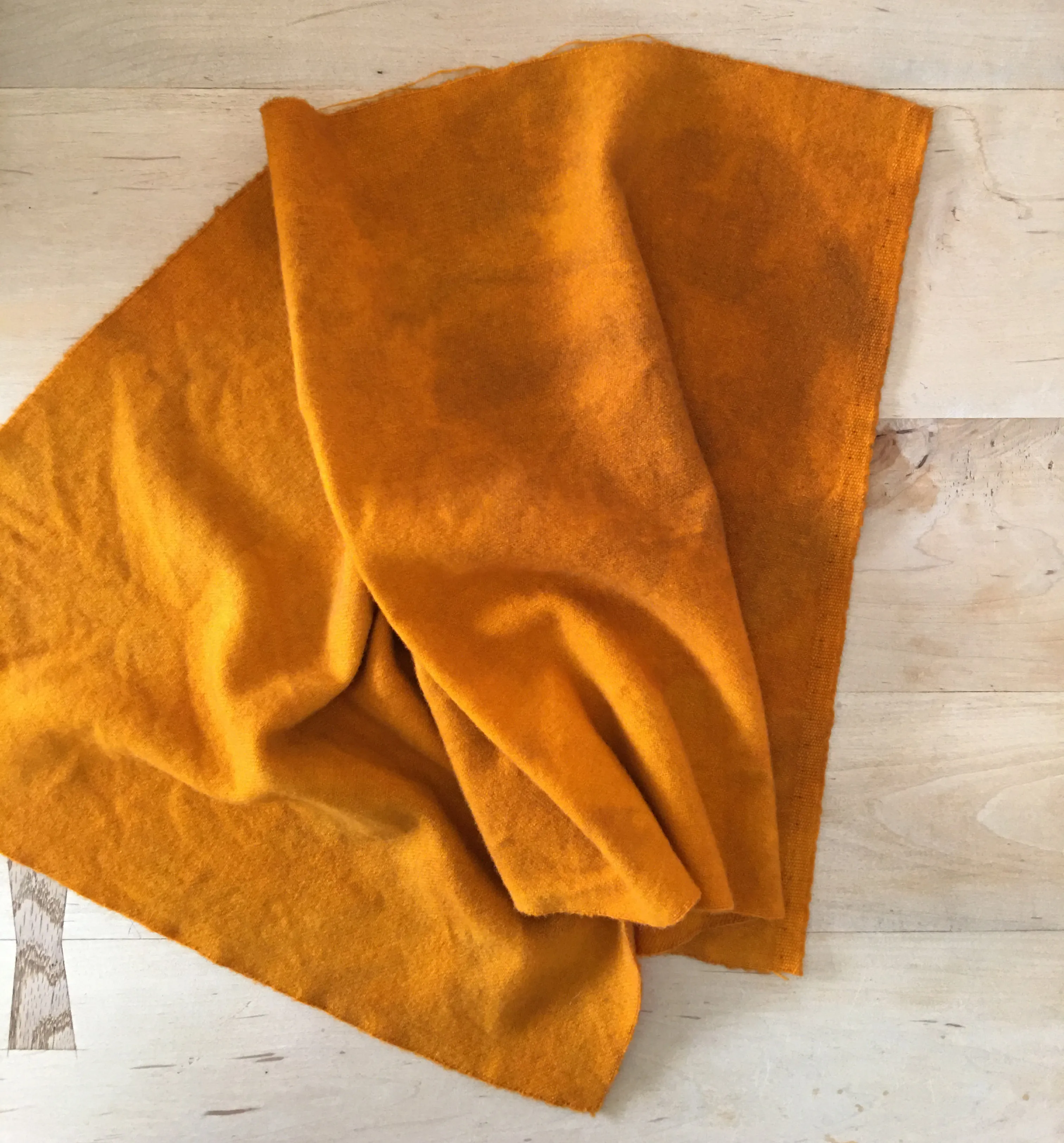 MARMALADE Hand Dyed HALF YARD Wool Fabric for Wool Applique and Rug Hooking