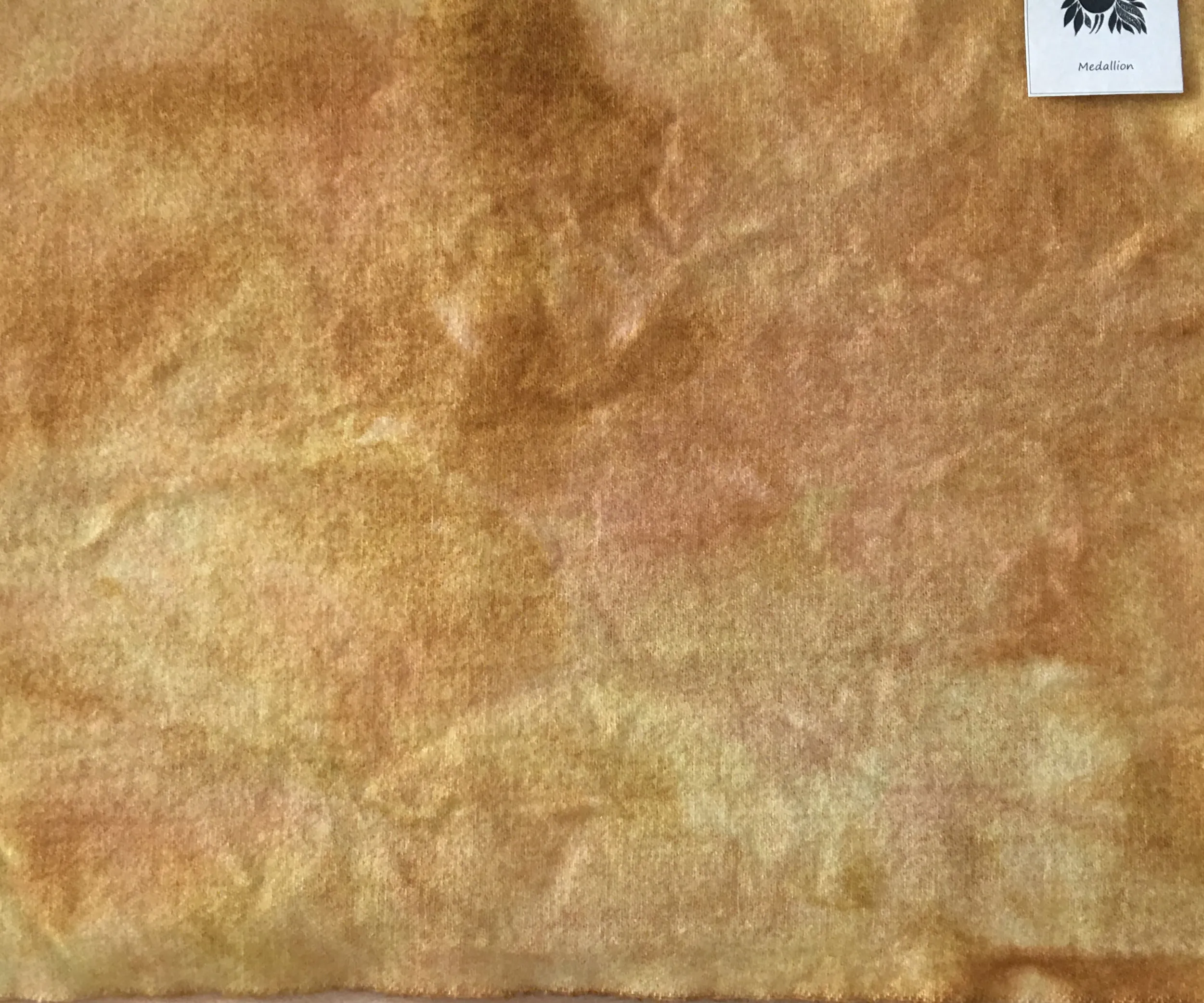 MEDALLION Hand Dyed HALF YARD Wool Fabric for Wool Applique and Rug Hooking