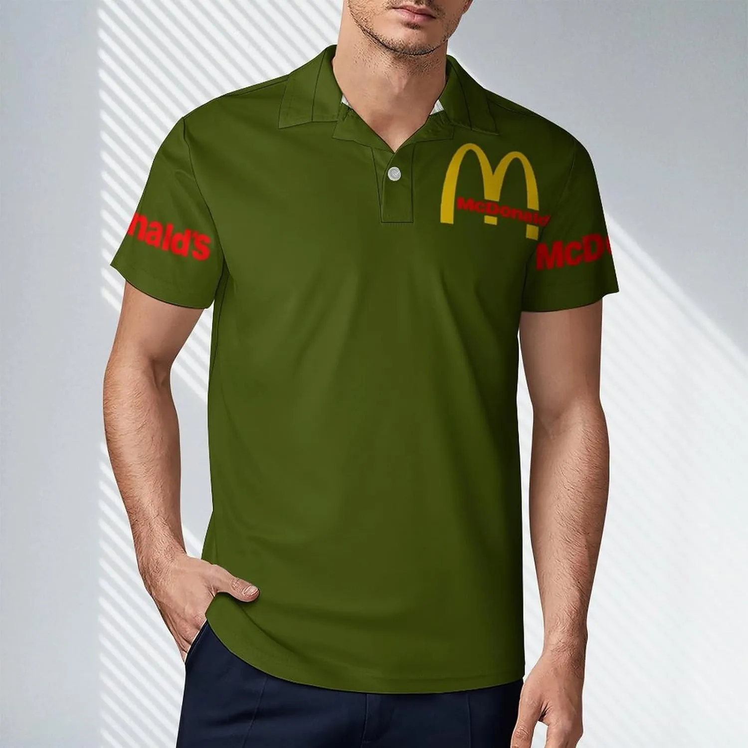 Men's Logo Polo T Shirt Short Sleeve T-Shirts for Men Teens Boys Round Neck Tshirt Merch Work Daily Clothes Uniform Tops