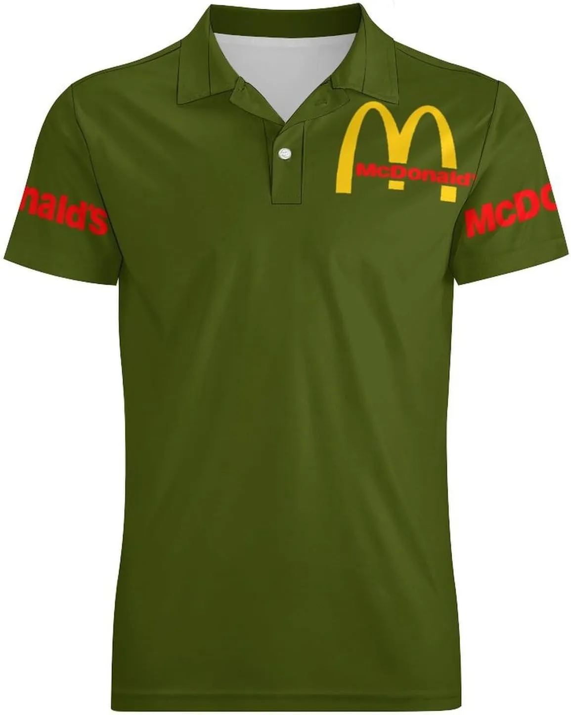 Men's Logo Polo T Shirt Short Sleeve T-Shirts for Men Teens Boys Round Neck Tshirt Merch Work Daily Clothes Uniform Tops