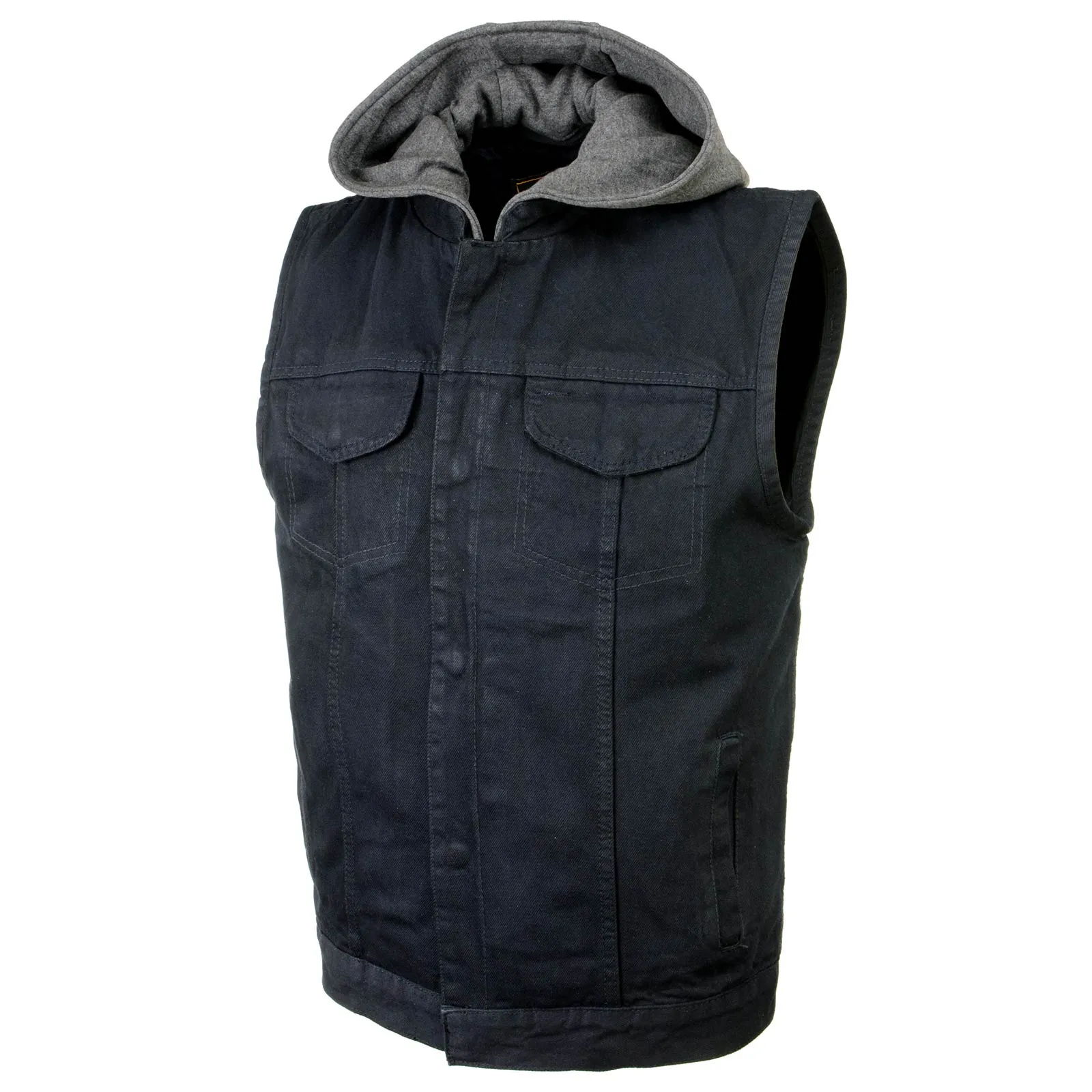 Milwaukee Leather MDM3015 Men's 'Rustic' Black Denim Motorcycle Riding
