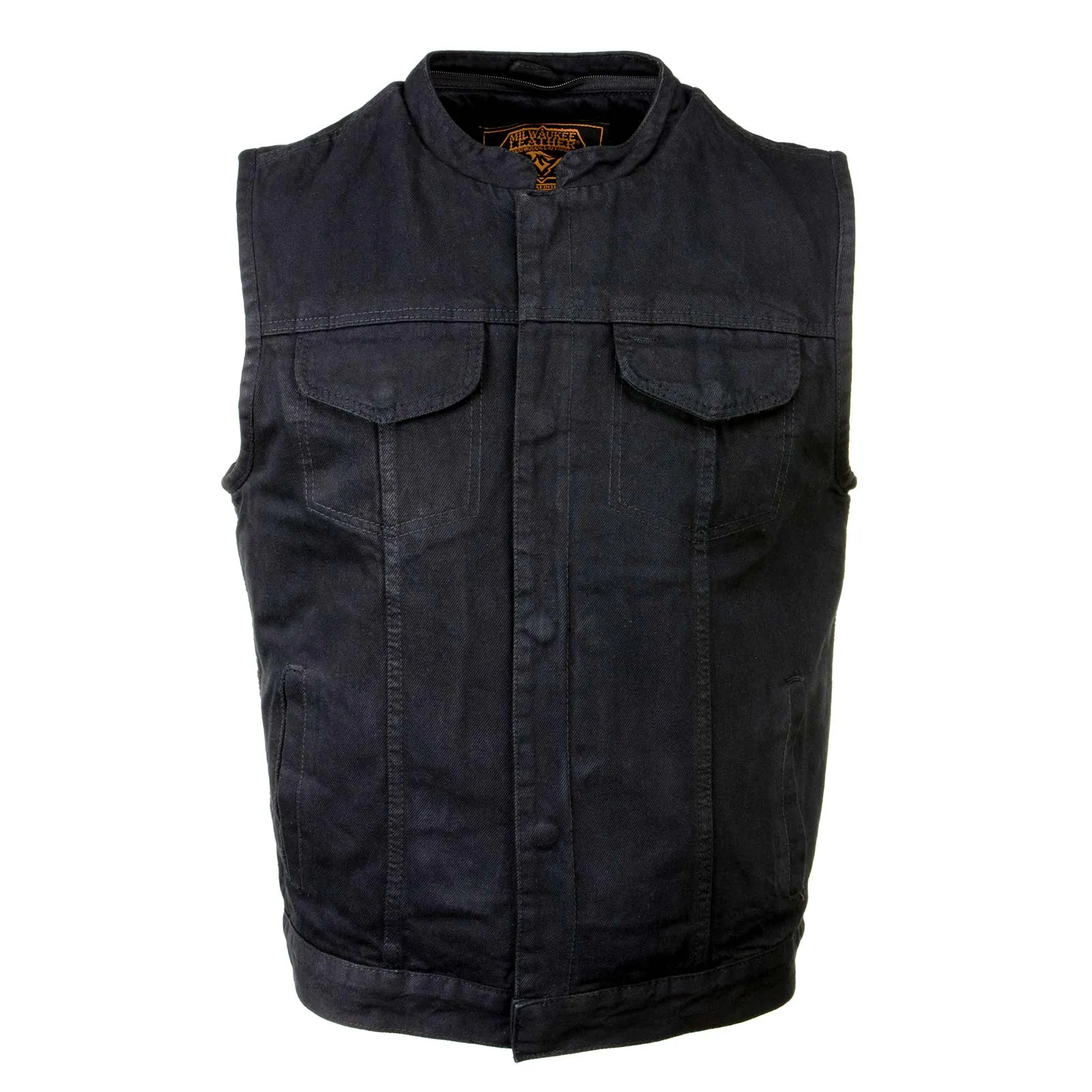 Milwaukee Leather MDM3015 Men's 'Rustic' Black Denim Motorcycle Riding