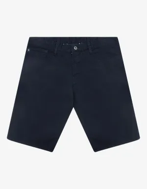 Navy Blue Denim Bermuda Shorts -