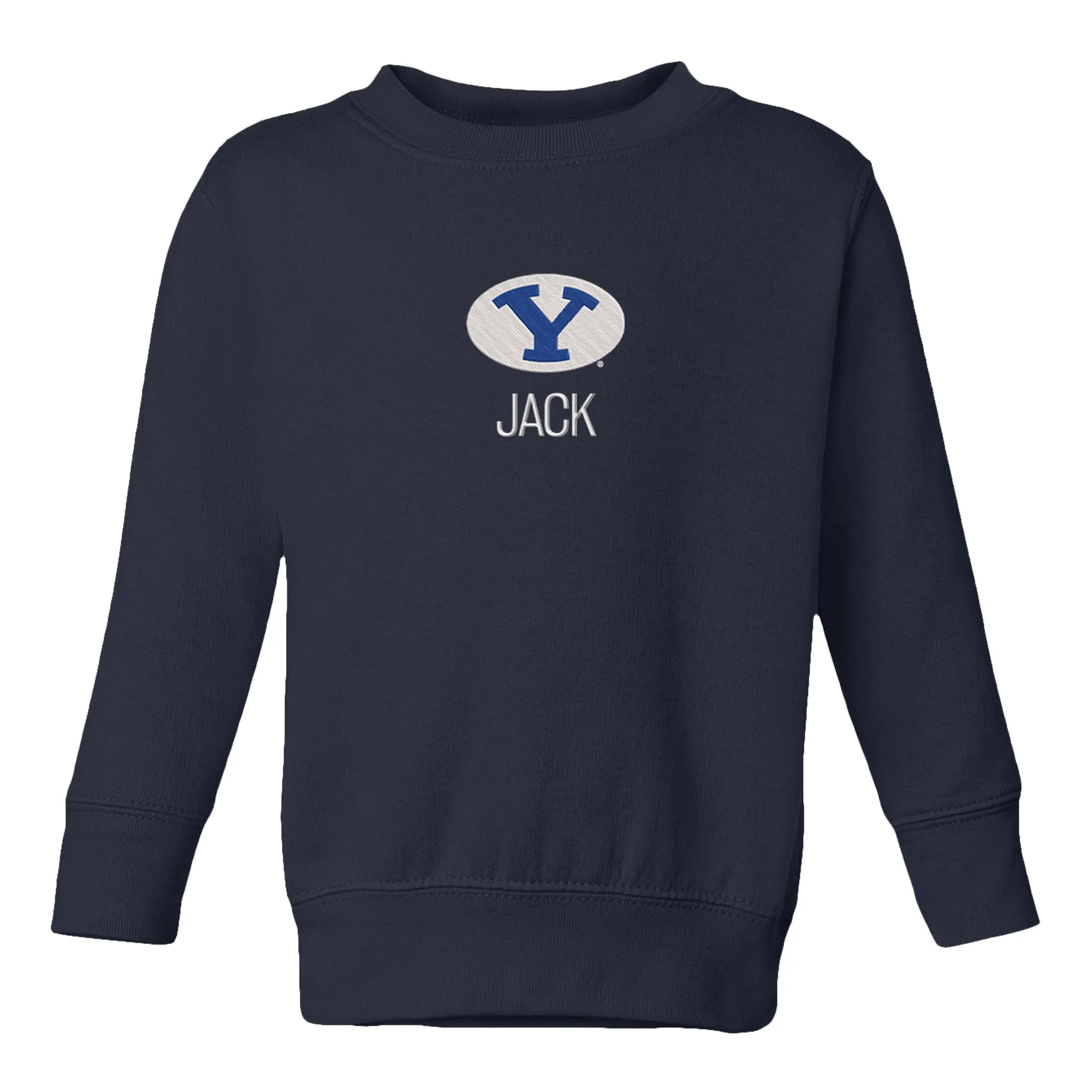 Personalized Brigham Young Cougars Toddler Crewneck Sweatshirt