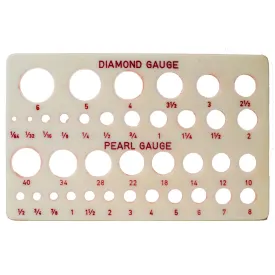 Plastic Diamond and Pearl Gauge