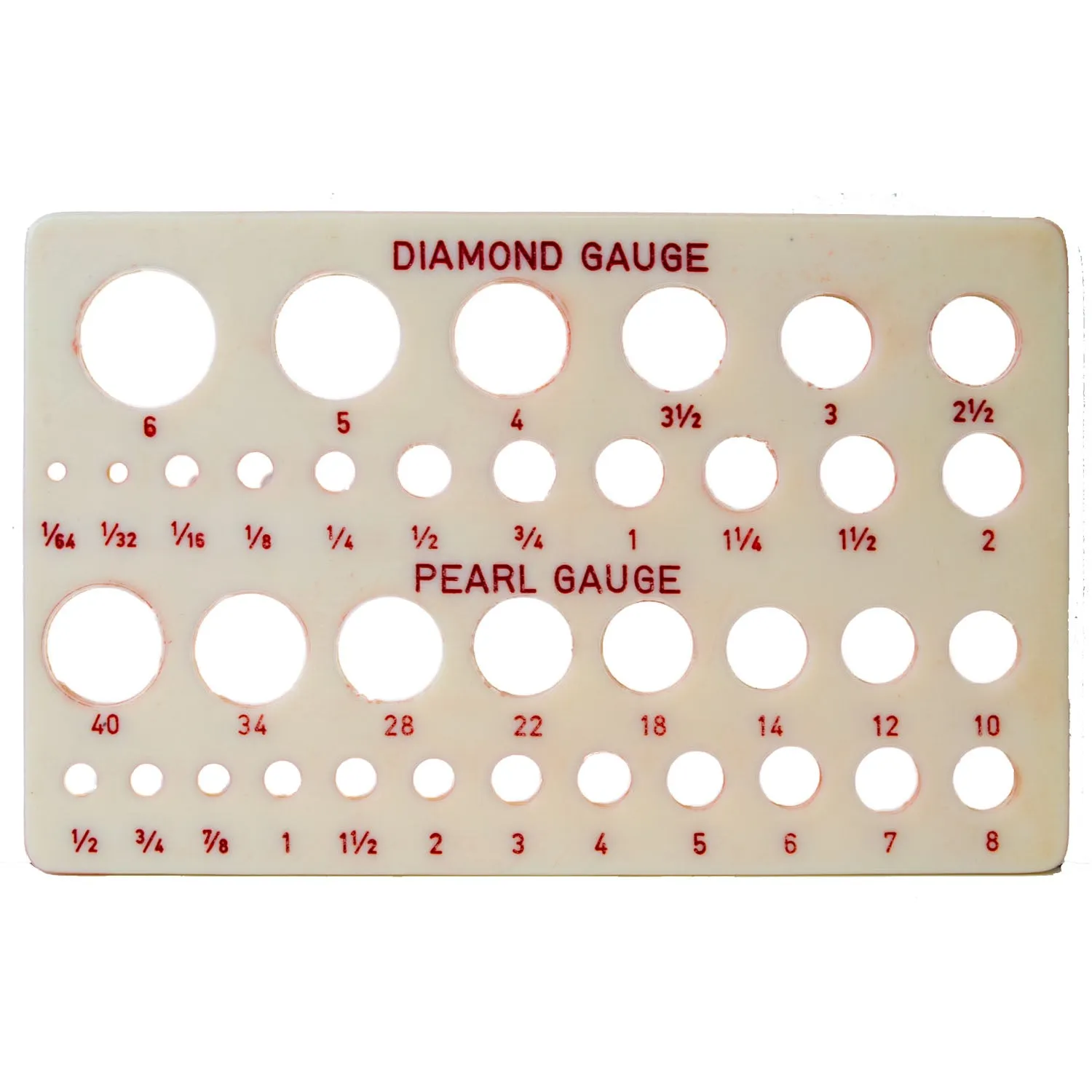 Plastic Diamond and Pearl Gauge
