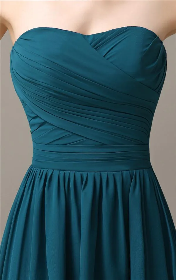 Popular Chiffon A-line Sweetheart Mini Bridesmaid Dresses