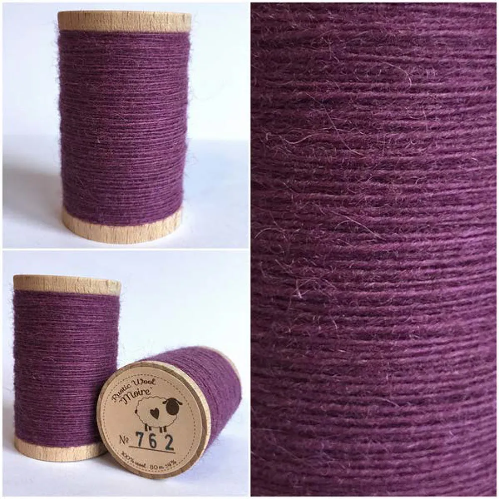PURPLE Hand Dyed Fat EIGHTH Wool Fabric for Wool Applique and Rug Hooking