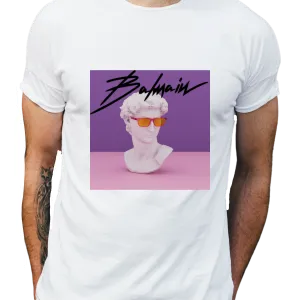 Purple Statue Head Balman T-shirt
